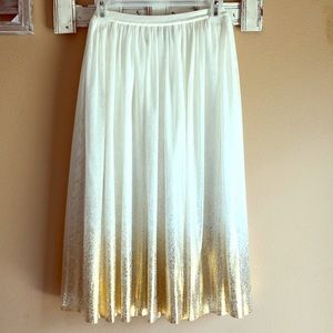Cherokee Ivory & Gold Maxi Skirt